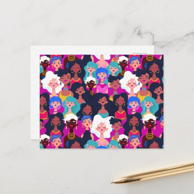 Carte Postale Femmes Autonomisées (Devant/Arrière en situation)