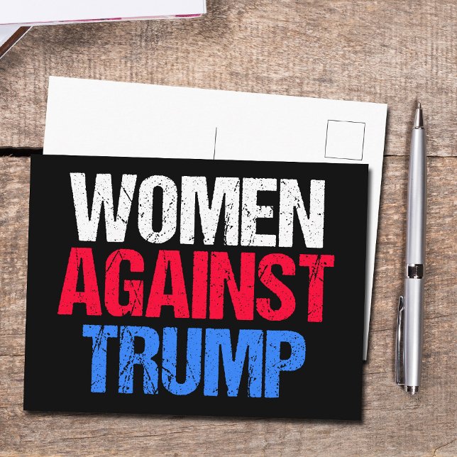 Carte Postale Femmes contre Trump 2024 Élections noir (Créateur téléchargé)