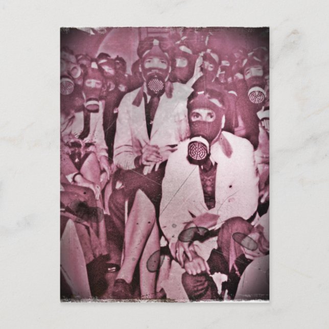 Carte Postale Femmes dans les masques à gaz (Devant)