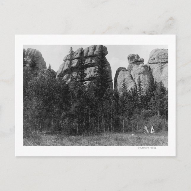 Carte Postale Femmes devant le lac Harney Peaks Photo (Devant)