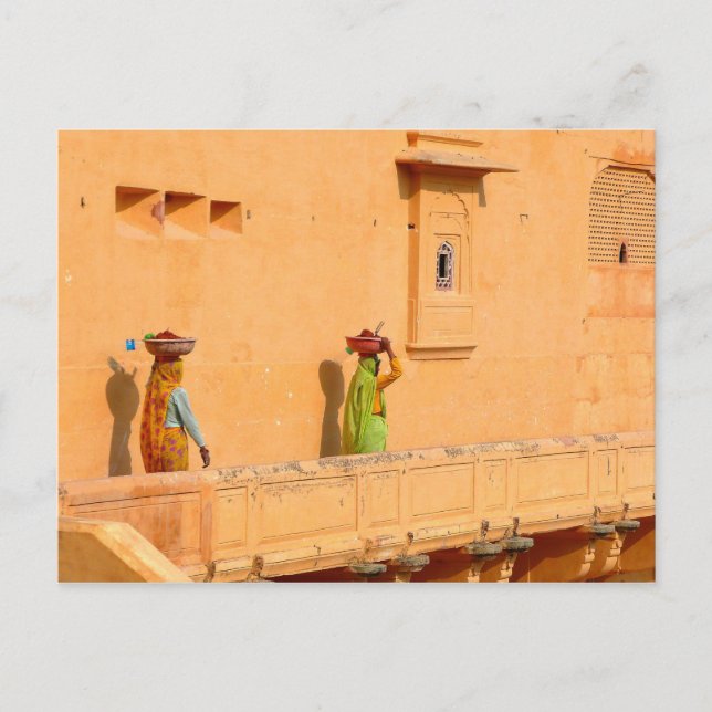 Carte Postale Femmes En Vêtements Sari, Inde (Devant)