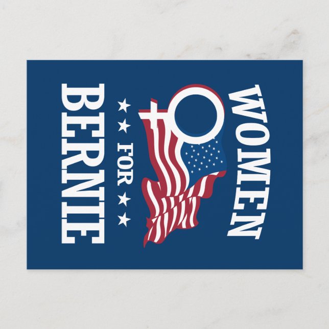 CARTE POSTALE FEMMES POUR BERNIE SANDERS (Devant)