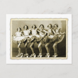 Carte Postale Femmes vintages Rétro Dansant Reines Filles