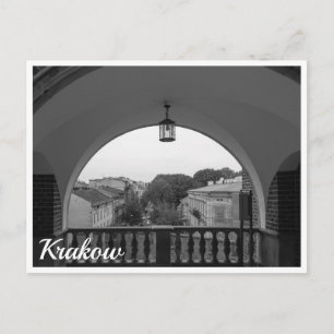 Carte Postale Fenêtre d'arc dans la vieille ville de Cracovie, P