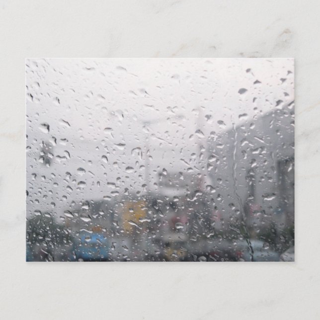 Carte Postale Fenêtre de pluie (Devant)