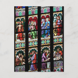Carte Postale Fenêtre en verre coloré