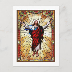 Carte Postale Fenêtre en verre tendu CHRIST