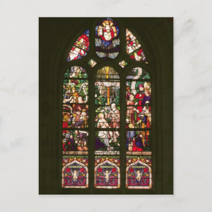 Carte Postale Fenêtre représentant le baptême du Christ, 1490