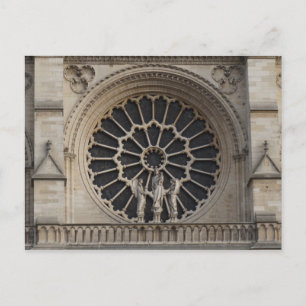Carte Postale Fenêtre ronde de la façade ouest de la cathédrale 