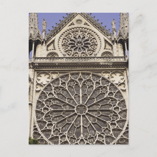 Carte Postale Fenêtre Rose Sud dans la cathédrale Notre Dame à (Devant)