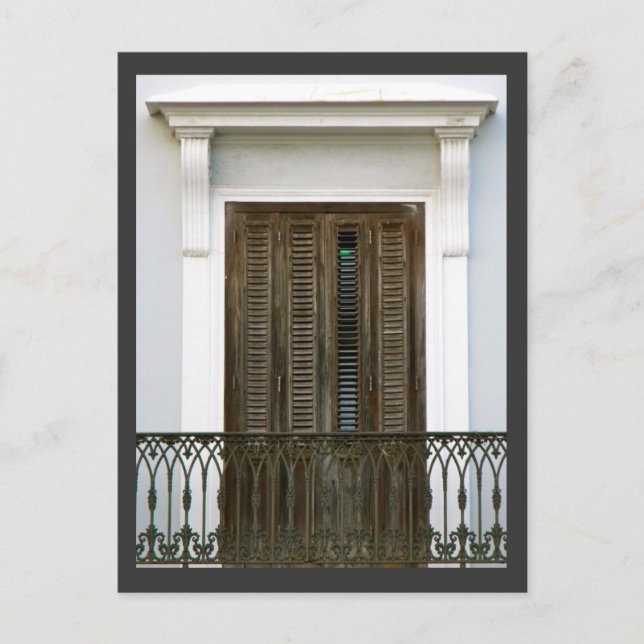 Carte Postale Fenêtres du Vieux San Juan, Porto Rico (Devant)