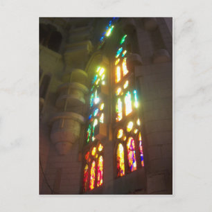 Carte Postale Fenêtres en verre arc-en-ciel