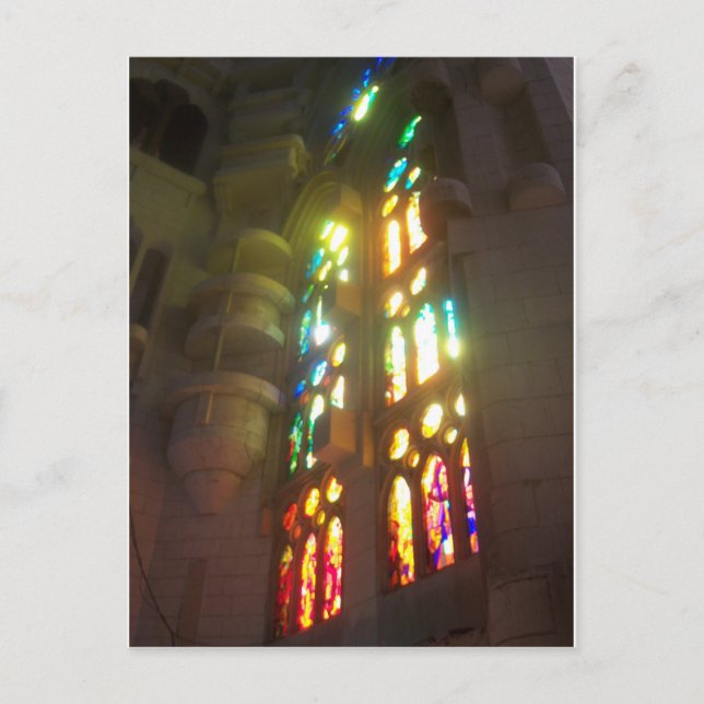 Carte Postale Fenêtres en verre arc-en-ciel (Devant)