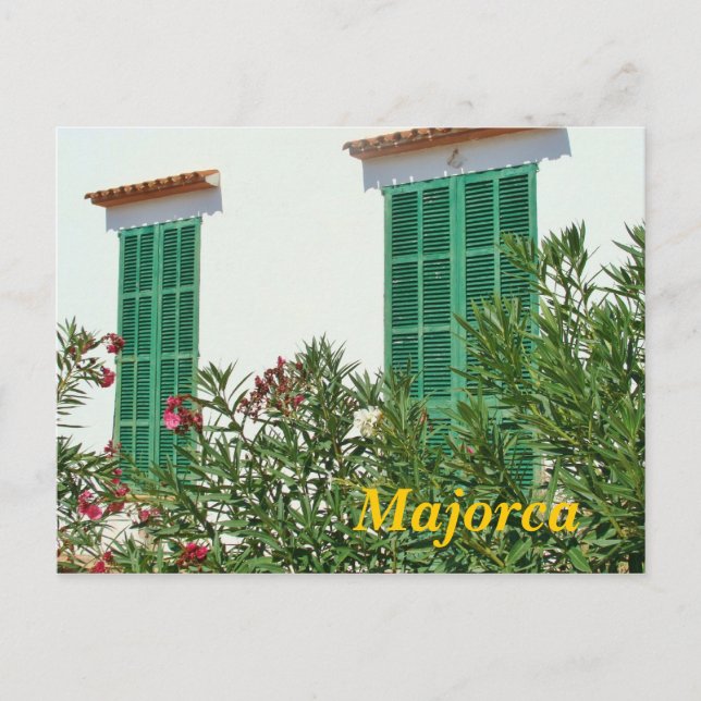 Carte Postale Fenêtres vertes de Majorque (Devant)