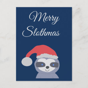 Carte Postale Fente de Noël avec chapeau de Noël
