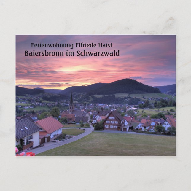 Carte Postale Ferienwohnung Elfriede Haist - coucher du soleil (Devant)