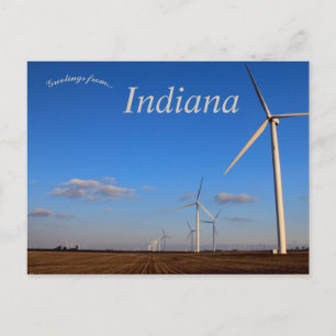 Carte Postale Ferme à vent à Wolcott Indiana