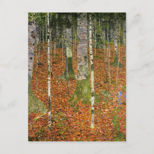 Carte Postale Ferme avec bouleaux