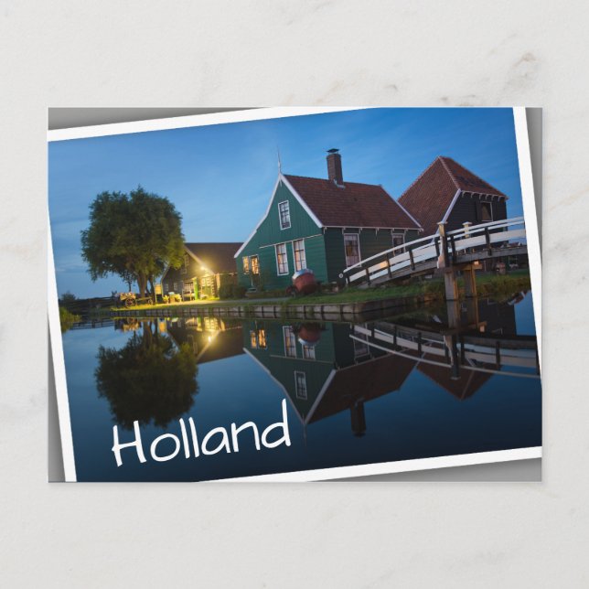 Carte Postale Ferme de fromage à twilight en Hollande (Devant)
