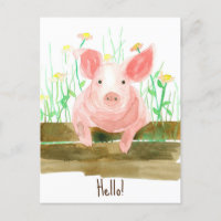 Ferme de porcs Animaux Barnyard Fleurs sauvages de