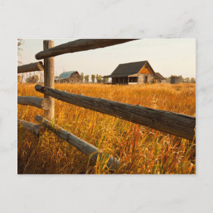 Carte Postale Ferme Et Ferroviaire À Grand Teton