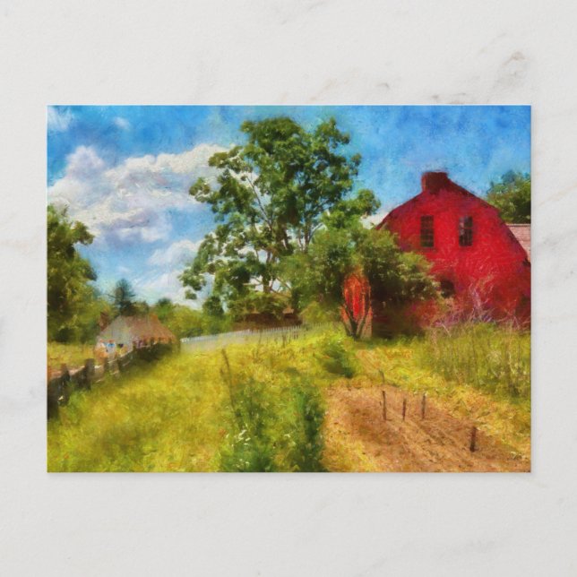 Carte Postale Ferme - Où vit l'agriculteur (Devant)