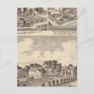Carte Postale Ferme, résidences et canalisations