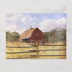 Carte Postale Ferme rustique de campagne de l'Ouest Primitive Gr