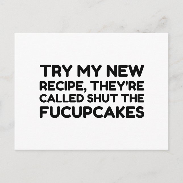 Carte Postale Fermer La Citation Drôle Des Fucupcakes (Devant)