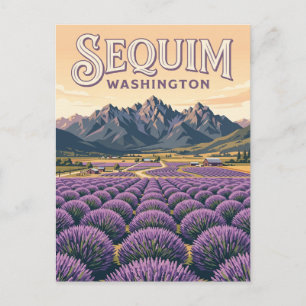 Carte Postale Fermes de lavande de Sequim Washington