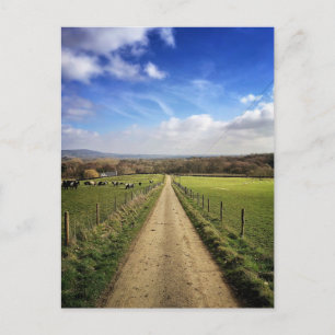 Carte Postale Fermes   Route de terre de la campagne anglaise