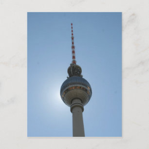 Carte Postale fernsehturm berlin bleu