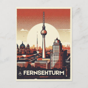 Carte Postale Fernsehturm, berlin TV Tower Voyage de vacances