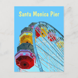 Carte Postale Ferris Wheel at Père Noël Monica Pier, Californie