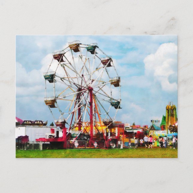 Carte Postale Ferris Wheel contre Blue Sky (Devant)