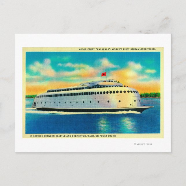 Carte Postale Ferry Kalakala, premier traversier du monde ration (Devant)