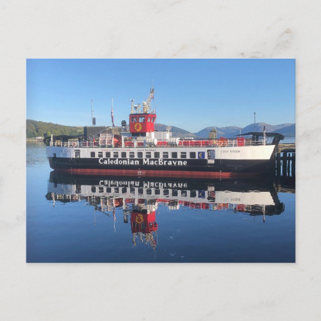 Carte Postale Ferry Loch Riddon, amarré à Rothesay, Écosse (Devant)