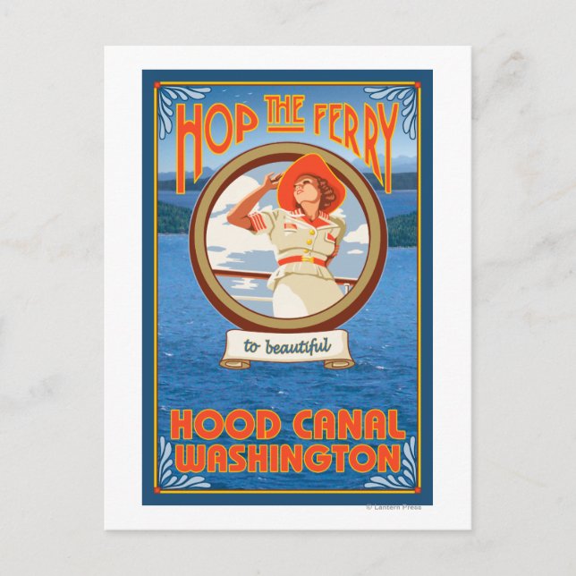Carte Postale Ferry pour femme - Hood Canal, Washington (Devant)
