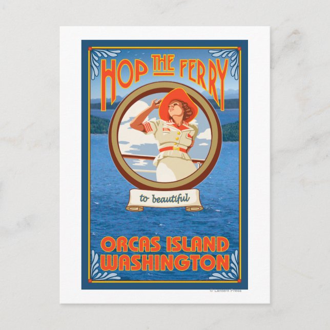 Carte Postale Ferry pour femme - Orcas Island, Washington (Devant)