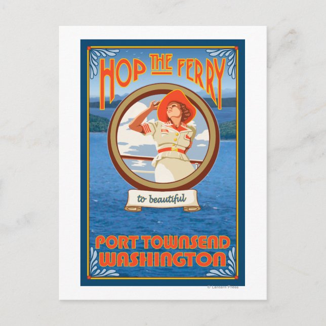 Carte Postale Ferry pour femme - Port Townsend Washington (Devant)