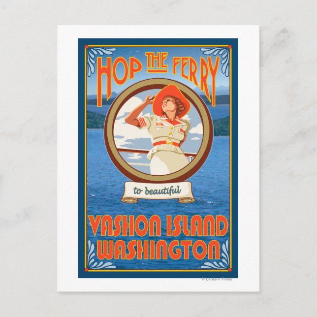 Carte Postale Ferry pour femme - Vashon Island, Washington (Devant)