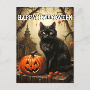 Carte Postale Festif Petit chat Kitty noir