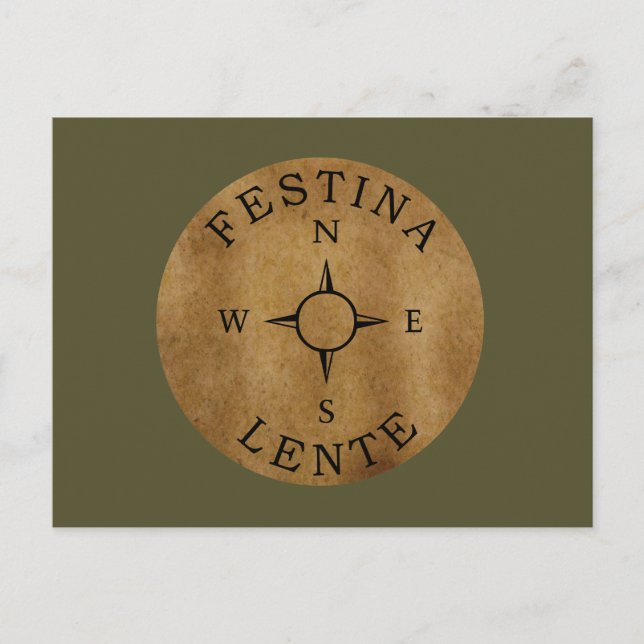 Carte Postale Festina lente (Devant)