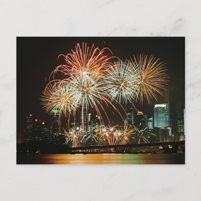 Carte Postale Festival 2 de feux d'artifice de Singapour (Devant)