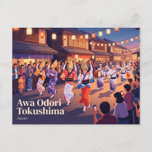 Carte Postale Festival Awa Odori, Tokushima, Japon