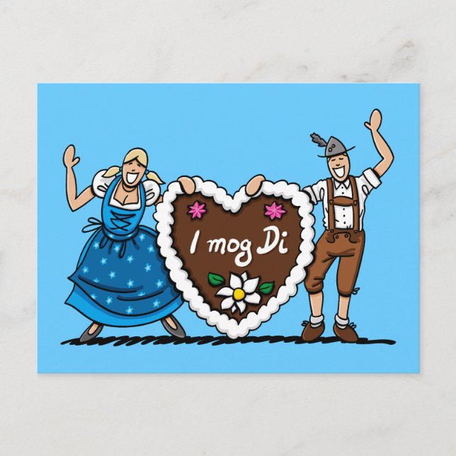 Carte postale FESTIVAL BIÈRE Couple pain d'épices  (Devant)