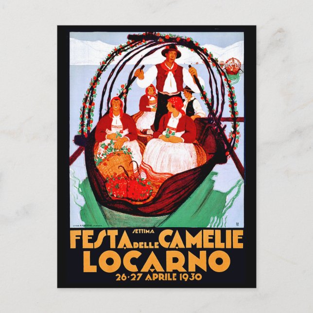 Carte Postale Festival Camellia, Locarno, Suisse, vintage (Devant)