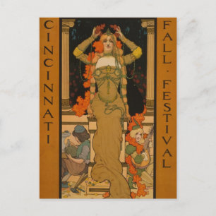 Carte Postale Festival d'automne Cincinnati Art Nouveau