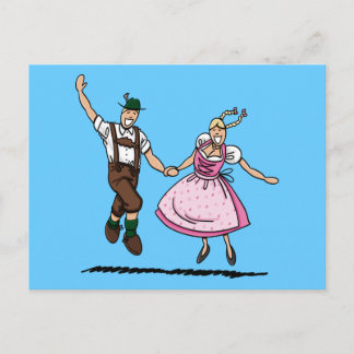 Carte postale FESTIVAL DE BIÈRE Bavaroise Couple D