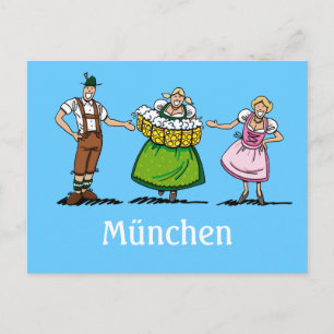 Carte postale FESTIVAL DE BIÈRE München Serveuse d